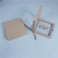 Lady Gift Pink Color Paper Drawer Box Packing Earring Packaging Necklace Jewelry Ribbon Push Pull Packaging Recyclable
