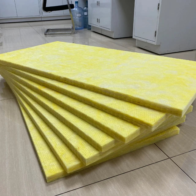 Building Thermal Insulation Good Quantity Sound-absorbing Excellent Mechanical Fire Resistance Glass Wool Panels