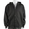 Custom Fitness Woven Luxury 100otton Heavy Unisex Oversized Crop Double Zip up Hoodie Boxy 600 Gsm Blank