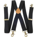 Epsilon Hot Sale High Quality 120*3.5 cm Vintage Suspenders For Men 4 Snap Hooks For Belt Loops Adjustable X Back
