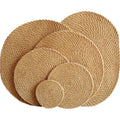 Linen Woven Circular Household Table Heat Insulation Pad Cup Pad