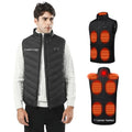 Winter Heated Vest for Men 11 Areas 2 Ctrl-Button Outdoor Flexible Waterproof Thermal Sleeveless Gilet Quilted Waistcoat