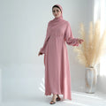 2026 Loriya EID Ramadan Dubai Abaya Islamic Clothing Wrinkle Polyester Modest Dresses With Zipper Abaya Women Muslim Dress