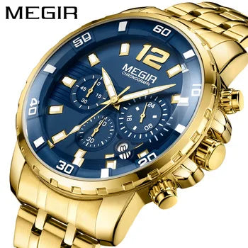 MEGIR Watch 2068 Casual Chronograph Quartz Watches Men Wrist Top Luxury Mens Gift Wristwatches Clock Relogio Masculino