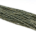 Factory Wholesale 3mm Faceted Natural Pyrite Loose Gemstone Beads for DIY Jewelry Stone Beads