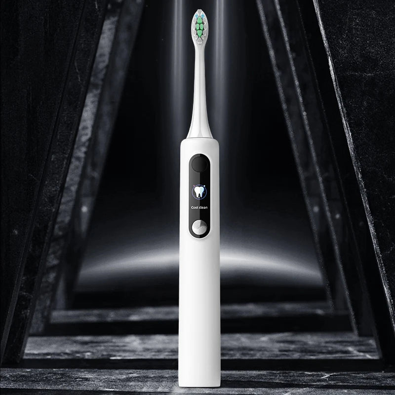 New Design LED Panel Rechargeable Electric Toothbrush with Waterproof IPX7 Medium Bristle for Adult Home Use