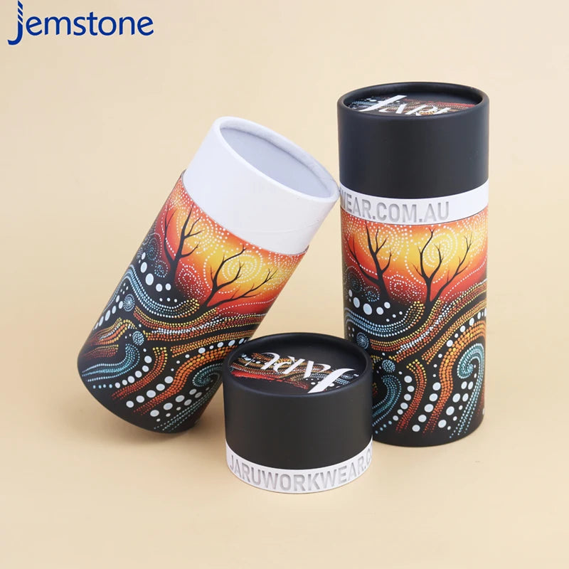 Brand Design Biodegradable Luxury Cylindrical Printed logo Cardboard Tubes Sunglasses Cylinder Shape Paper Tube