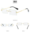 S31274 2024 Flat Top Sunglasses Custom Logo Brand Small Clear Sun Glasses Fashion Transparent Women Custom Sunglasses