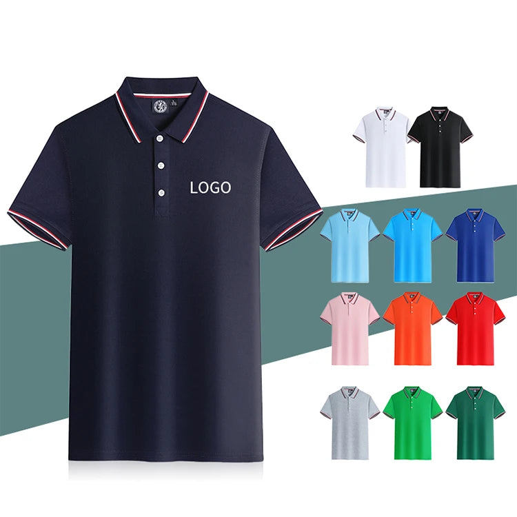 Wholesale Ployetser Cotton Embroidery Logo Polo Shirts Plain Golf Polo T-shirts Custom Polo Shirt for Men
