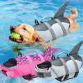 Dog Life Jacket Shark Life Vest for Dogs Safety Lifesaver with High Buoyancy and Handle Small Medium Large Dogs Life Jacket MegaBDM