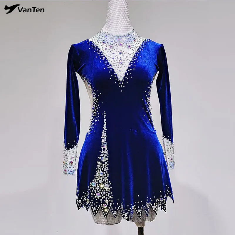 Custom Design Stage Costume Plus Size Ice Skating Dress No MOQ Customization Girls Competition Speed Skating Suit