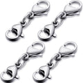 Stainless Steel Double Lobster Clasp Extender Necklace Connector Bracelet Extension Double Claw Layering Clasp Jewelry Findings