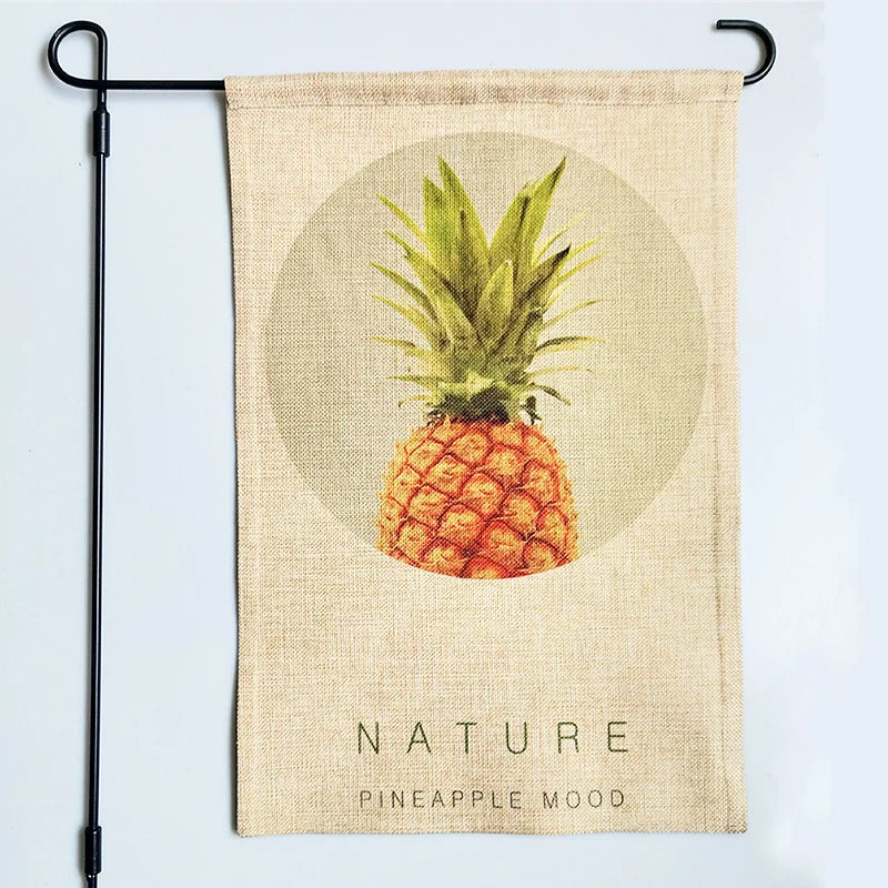 Qualisub Personalized Linen Garden Flag Sublimation Blanks Garden Flag Light Brown/brown/white Colors