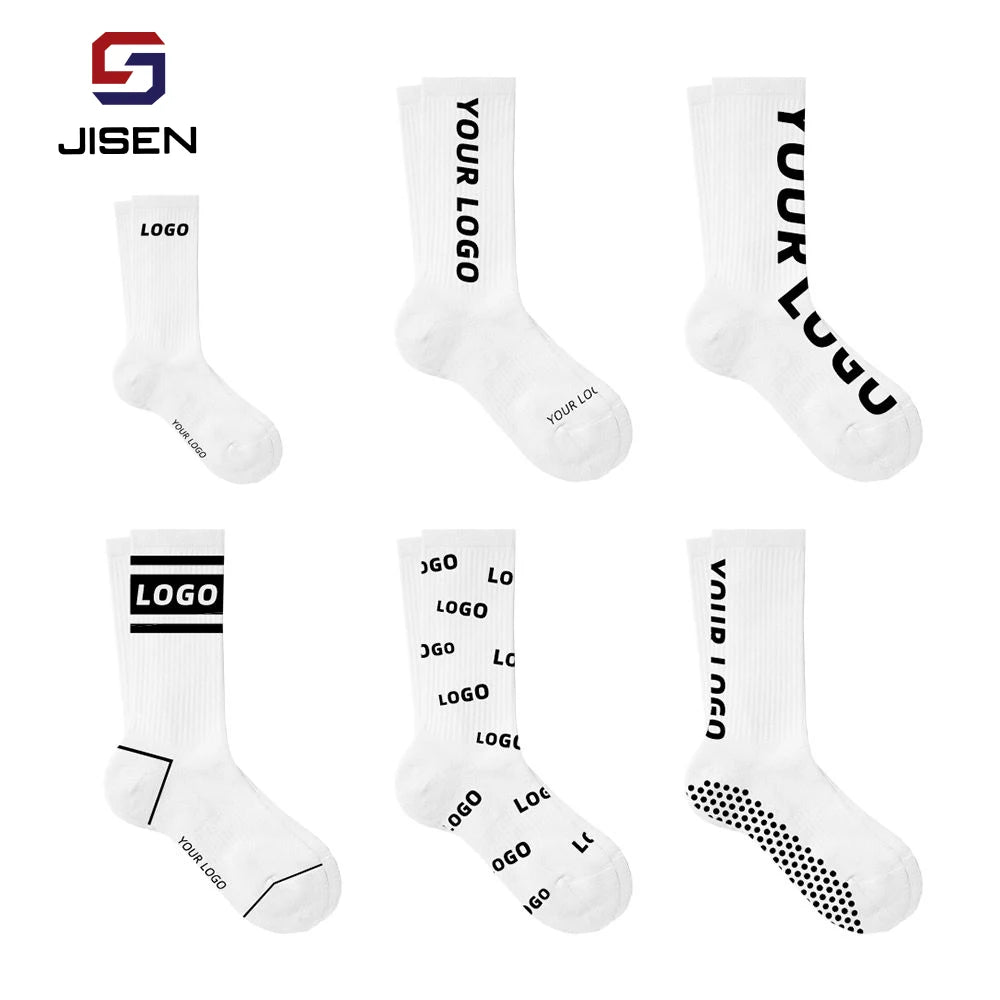 JISEN Custom Logo Gym White Socks Wrap Cut Men Oem My Low Man Rod Pet Customized Buy Sports Socks