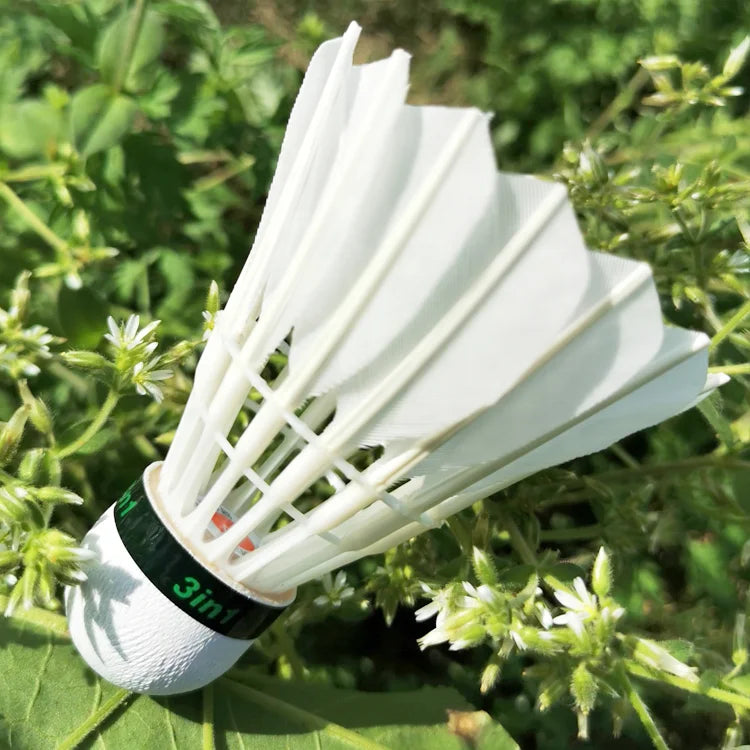 Manufacture Sale Dmantis 3in1 Badminton Shuttlecock Natural Goose Feather D45 Shuttles for Training Use  Class a Goose Feather