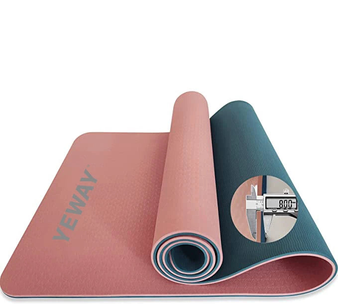 Yewayago Hot Selling Yogamat Double Layers  Healthy Exercise Bulk Manufacture Physical Training Outdoor Environmentally Friendly