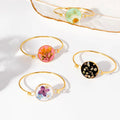 Wholesale Handmade Jewelry Natural Dry Pressed Resin Dried Flower Bracelet Bangle for Women Girl