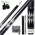 Xmlinco Billiard Pool Cue Real Leather Wrap High Technology Professional 12.5mm Tip Size Hard Maple Shaft 58 Inches MegaBDM