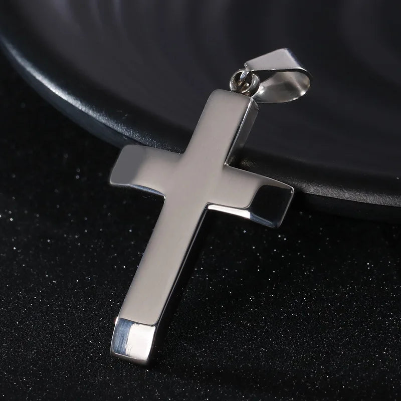 Fashion Creative Stainless Steel Cross Men's Pendant Necklace Pendant Accessories Wholesale