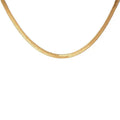 Fenny 18K Gold Plated Wholesale Non Tarnish Classic Basic Fashion Band Herringbone Chain Stainless Steel Necklace