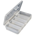 Portable Multifunction Clear PP Plastic Storage Case 5 Compartments Small Fishing Tackle Accessory Lure Box for Stream River