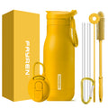 FAYREN Hot Sale Insulated Hot Water Bottle with Straw Lid 18 oz Matte Stainless Steel Sports Water Bottle