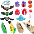 AFP Interactive Reversible Crinkle Sound Pet Ball Chew Toy Minimal Stuffing Dog Squeaky Chewing Ball Toy for Dogs Stress Relief