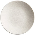 Japanese White Stone Pattern Deep Plate Dinnerware Ceramic Black Plates Serving Round Platter