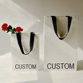 Wholesale Custom White Cardboard CMYK Paper Bag with Luxury Style for Jewelry Boutique Clothing Shoes Bag Featuring Custom Logo