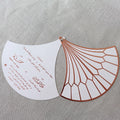 Fan Shape Arabic Creative Wedding Invitation Card Texture Paper With Handbag