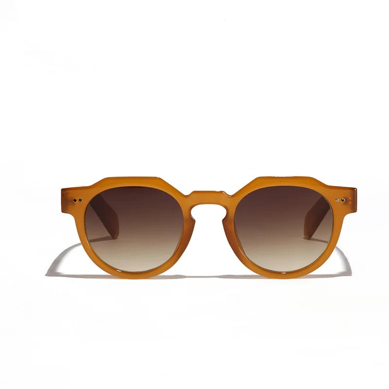Fuqian Unisex Retro Thick Frame Sunglasses UV400 PC Lenses Stylish European American Design for Adults Outdoor Sports Model