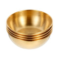 round Stainless Steel Sauce Dish Eco-Friendly Metal Seasoning Bowl for Sushi Dipping Mini Appetizer Plates and Saucers