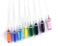 Hot Selling Whosale Natural Stone Jewelry Multicolor Hexagonal Pillar Healing Crystal Pendant Necklace