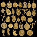 SUMMLY Custom Made Pendants Stainless Steel 18K Gold Religious Praying Hand Jesus Head Fashion Jewelry Pendants Charms