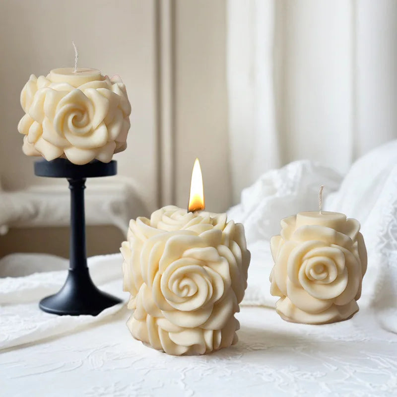 Diy Drop Glue Mold Rose Post Aromatherapy Candle Silicone Mold Valentine's Day Style Diffuser Stone with Hand Gift