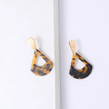 Acetate Plate Leopard Print Series Earrings Fashion Exaggerated Bohemian Triangle Earrings