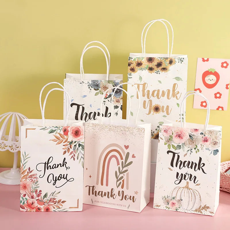 Thank You Gift Bags for Wedding Business Party Packaging Paper Gift Bags