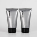 130ml PE  Facial Cleanser Cream Tube Customization Personal Silk Printing logo Tubes Sliver Packaging Black Flid Cap