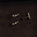 Trendy Fashion Tiny Style Sterling Silver Minimalist Girls Stud Earrings