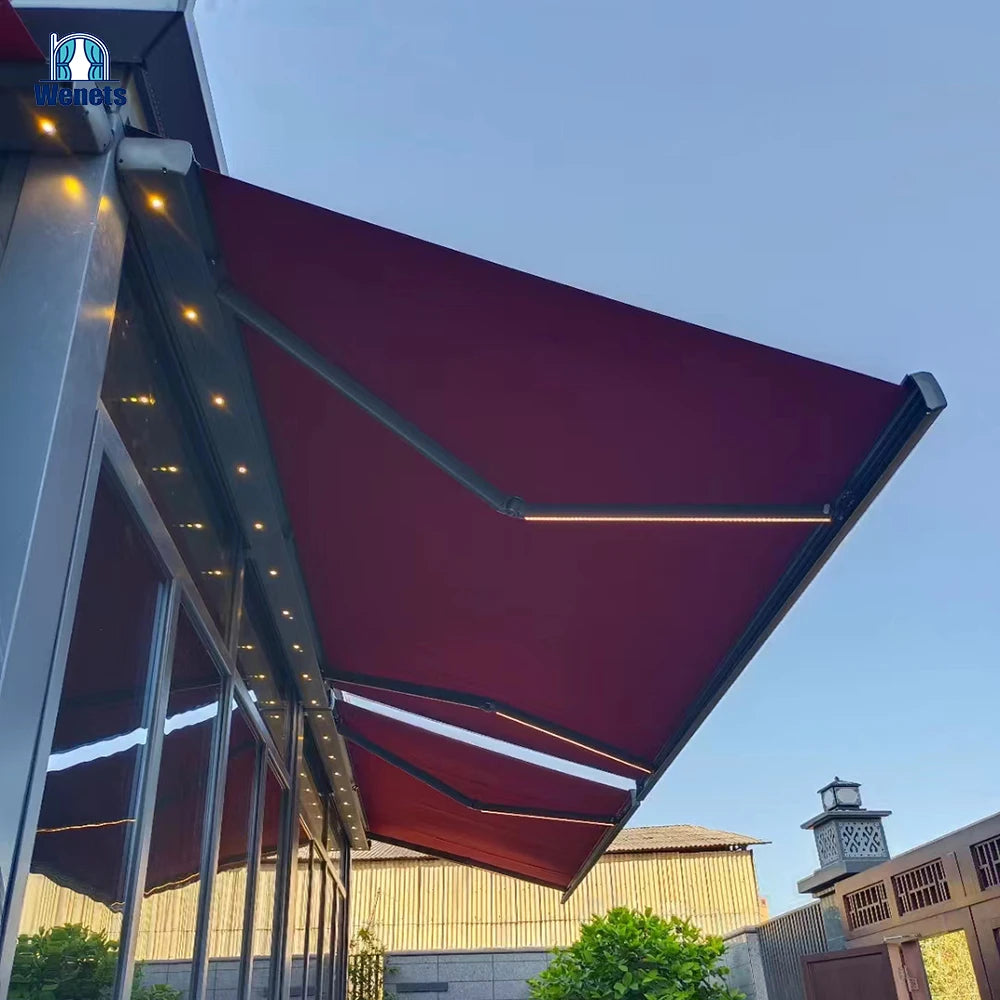 Remote Control Retractable Cassette Awning App Control Awning Outdoor Patio Awning With Rain Sensor