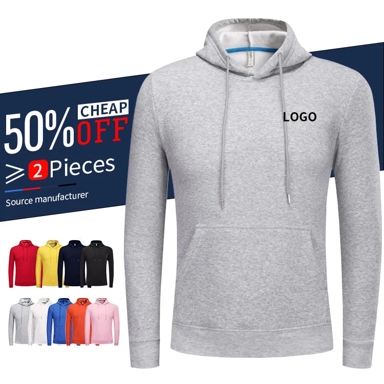 Custom 400 Gsm Cotton Fabric Mens Hoodies Customize Blank Casual Oversized Hoodie Printing Embroidery logo for Unisex