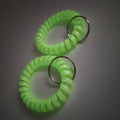 Elastic Plastic Wrist Coil Spring KeyChain Spring Spiral Stretch Glow in Dark Keychain Elastic Spiral Band for Fitness Gym Sport