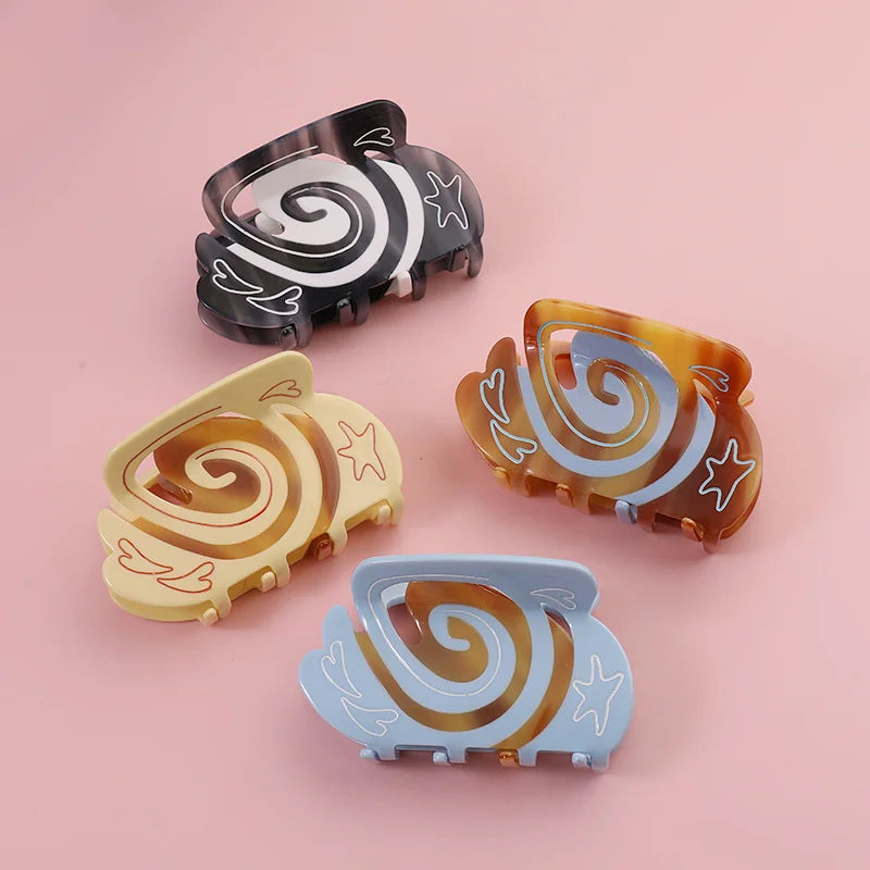 Midiary Hot Unique Design Simple Sweet Accetat Hair Claw Clip Cute Hair Decoration 5142