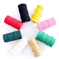 100% Cotton 4mm Black Rope for DIY Crafts Round Pattern Cord for Hanging Ornaments Shoes Bags Garments with Twisted Finish