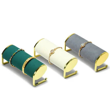 Fashion Metal Microfiber Bracelet Storage Rack Luxury Watch Display Jewelry Window Display Props