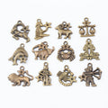 Wholesale Stocked Male Female Elegant 12 Zodiac Sign Necklace Pendants