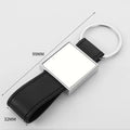 Sublimation Blank Key Chain PU Leather Heat Transfer Key Rings Heart Round Square Rectangle Key Chain for DIY Craft