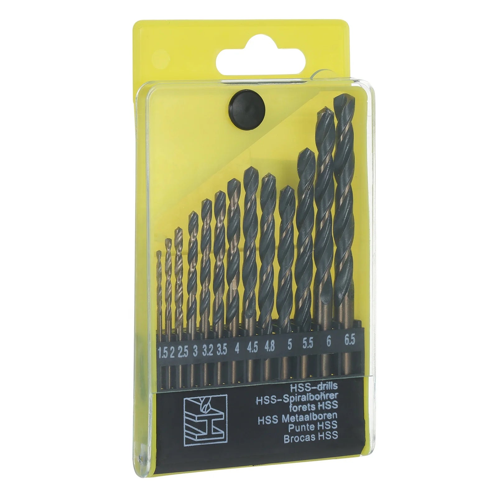 13pcs High-Speed Steel Drill Bit Set Hard Metal HSS Twist Bit for Stainless Steel Drilling with Storage Case