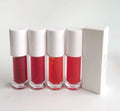 Custom Logo Lip Gloss Waterproof Pigmented Red Pink Shiny Liquid Vegan Lip Tint