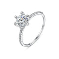 Simple and Exquisite Popular Diamond Ring S925 Sterling Silver Proposal Engagement Wedding 1ct Moissanite Ring